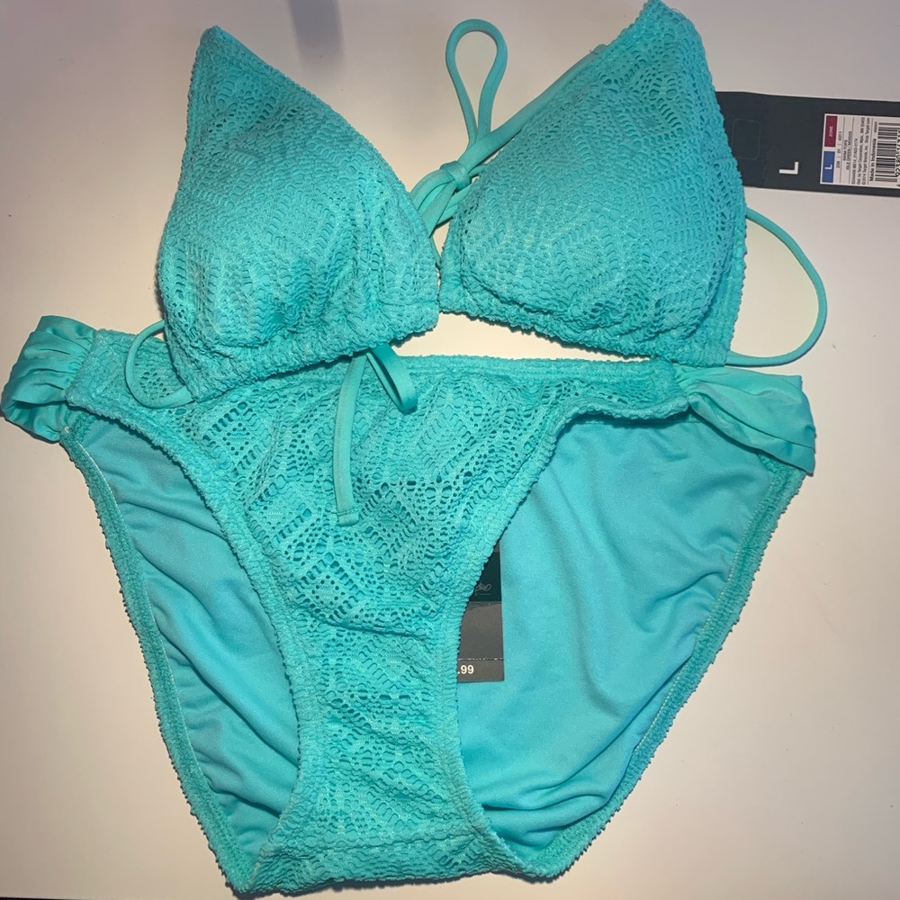 NWT triangle bikini top and bottom